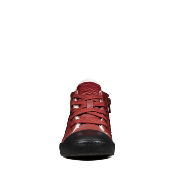Clarks Girls City Peak Kid Casual Shoes Dark Red | CA-5643017